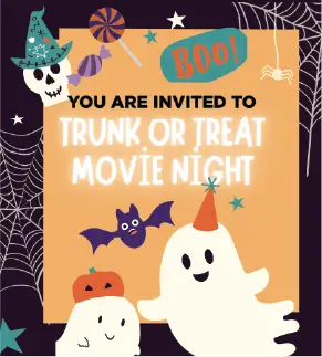 Trunk or Treat Movie Night