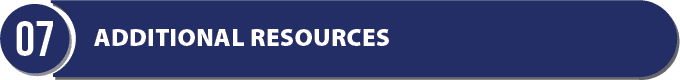 7. Additional resources